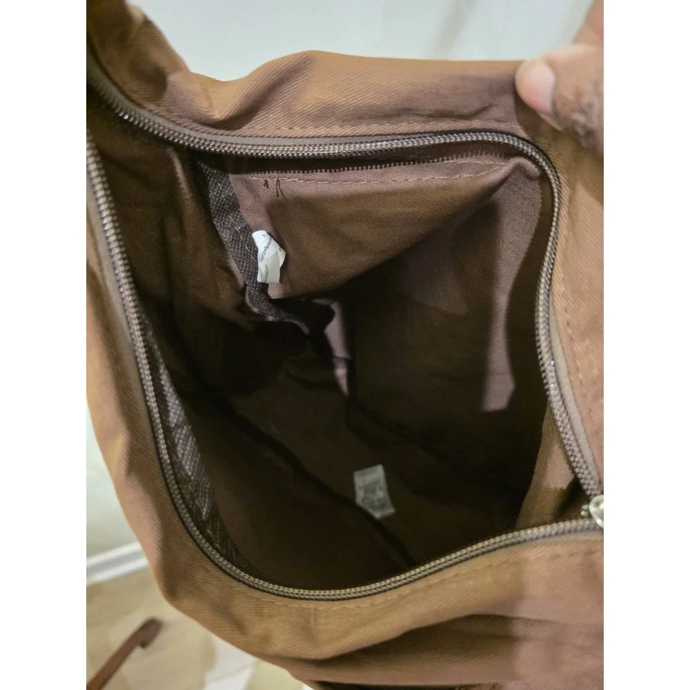 Cotton Brown Shoulder Flap Bag National Parks Conservation Assoc Logo